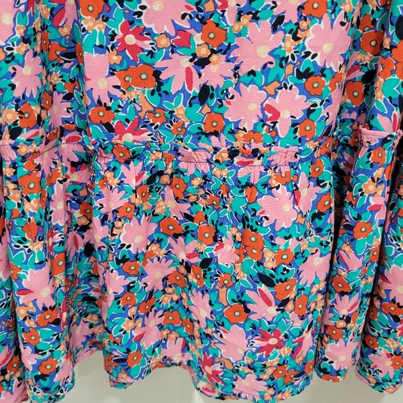 LOFT Daisy Tie Back Flounce Dress - Picture 9 of 10